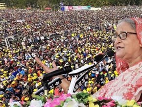 ‘নৌকা’ মার্কায় ভোট চাইলেন প্রধানমন্ত্রী